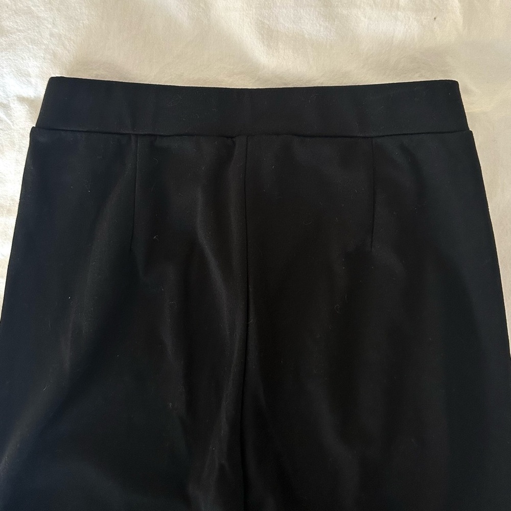 VILA Black Flare Pants With Split Hem Size Medium - Picture 6 of 8